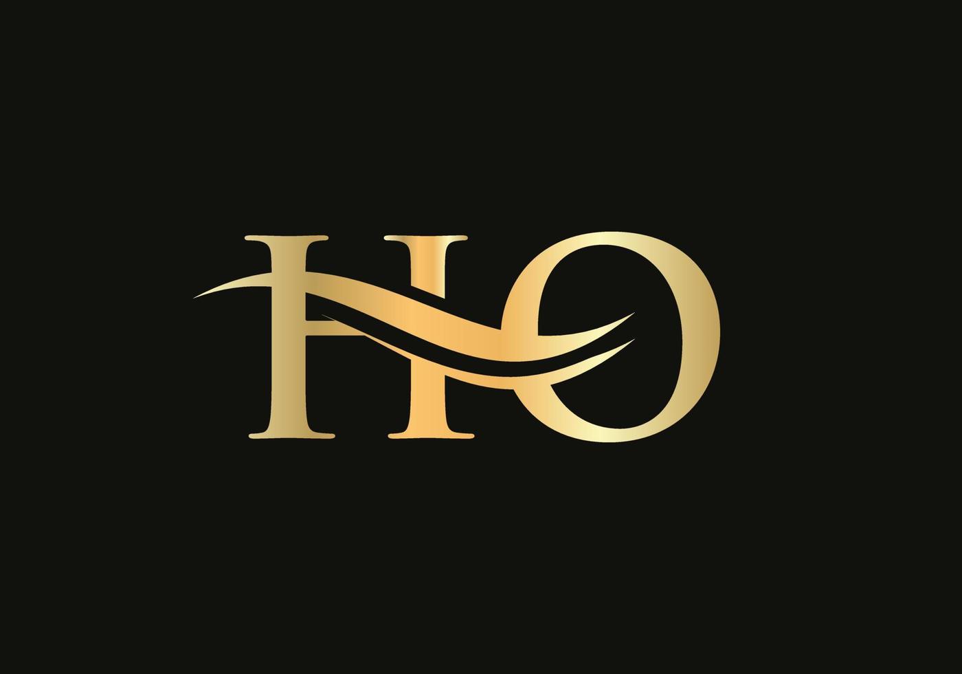 ho logotipo vinculado à letra para identidade de negócios e empresas. modelo de vetor de logotipo de letra inicial ho