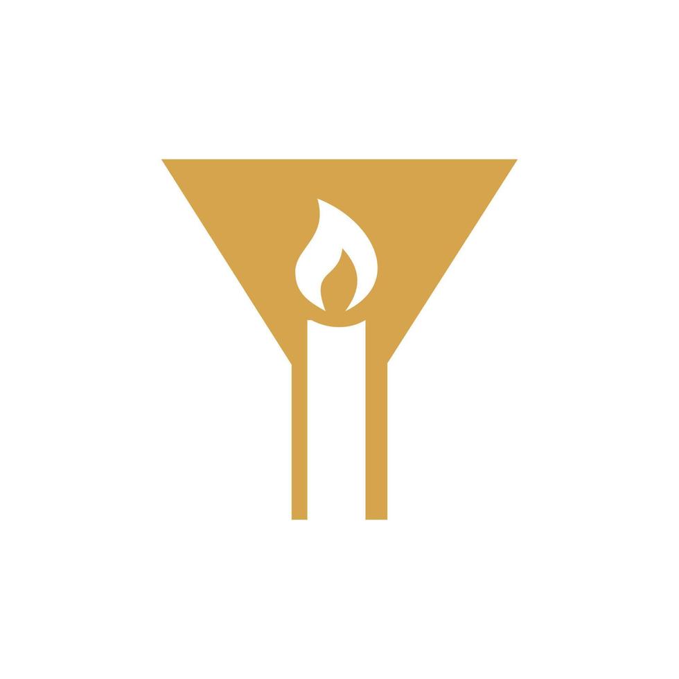 design de logotipo de vela letra y para vetor de símbolo de evento, celebração e festa