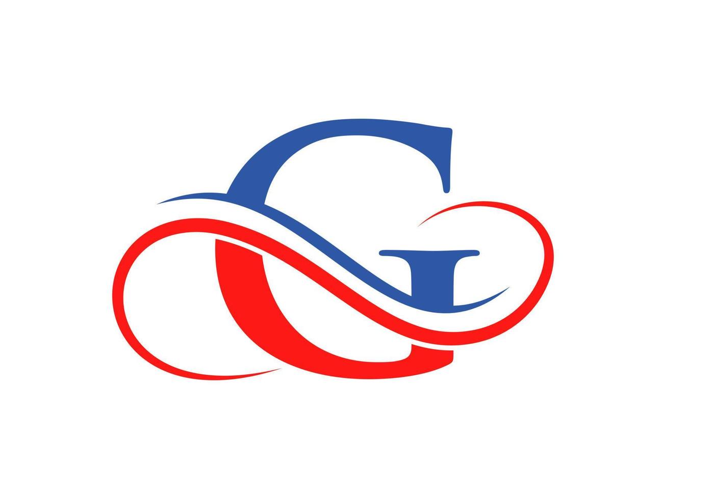 modelo de design de logotipo da letra inicial g vetor
