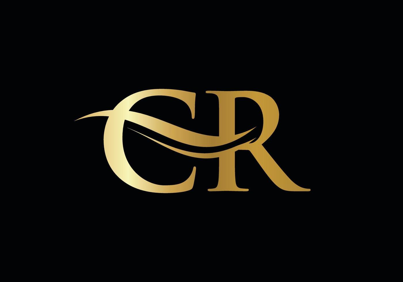 logotipo vinculado à letra cr para identidade de negócios e empresas. modelo de vetor de logotipo de letra inicial cr.