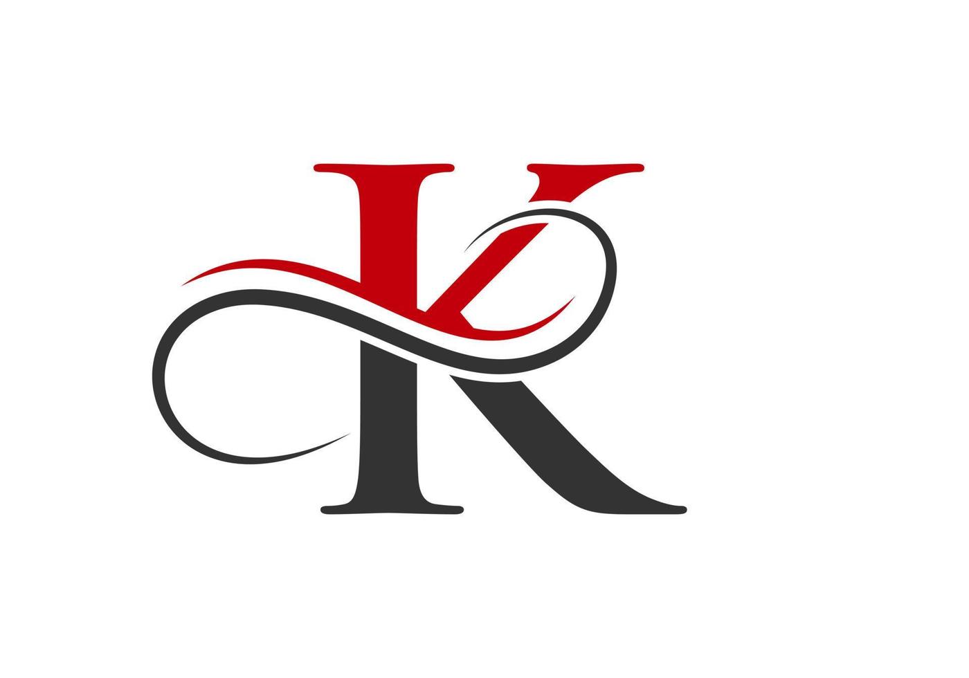 modelo de design de logotipo de letra inicial k vetor