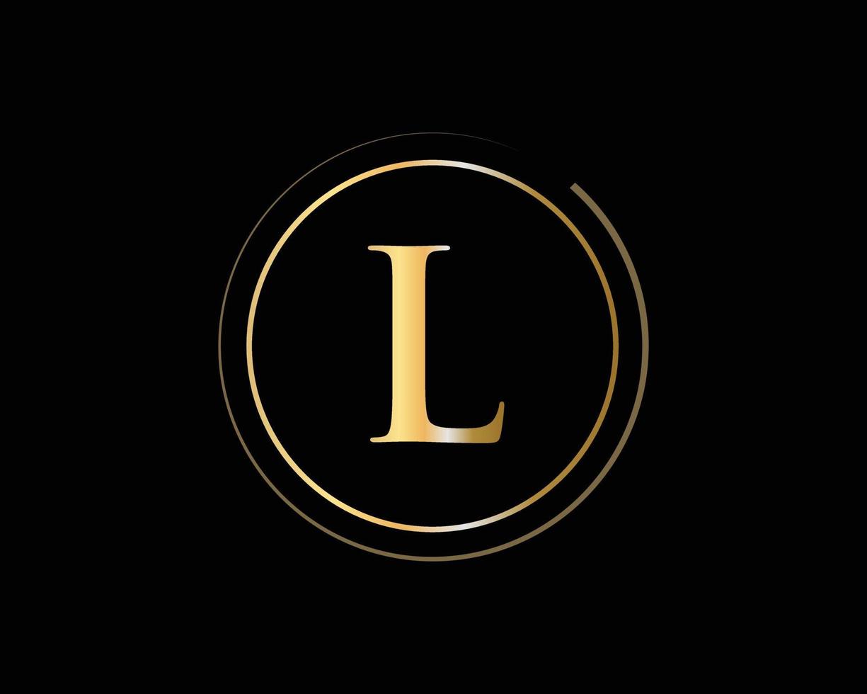 logotipo da letra l para símbolo de luxo, sinal elegante e estiloso vetor