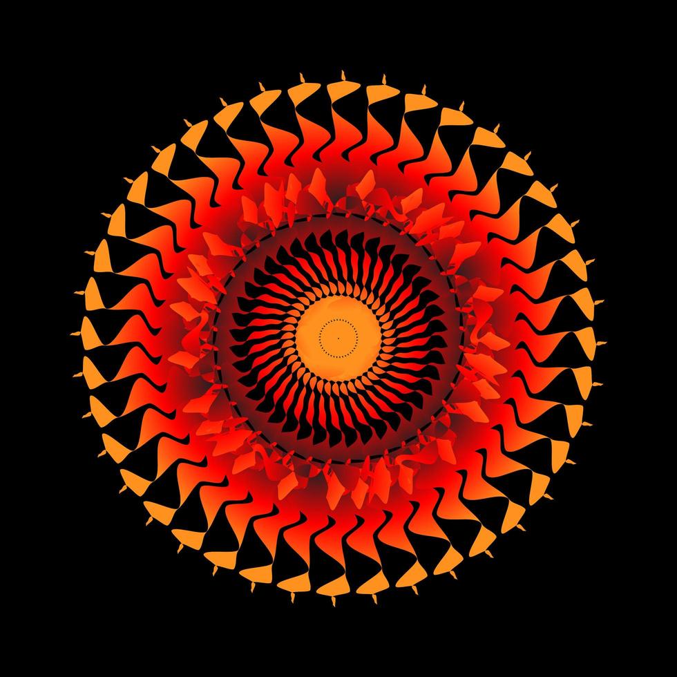 espirógrafo espiral circular abstrato vetor