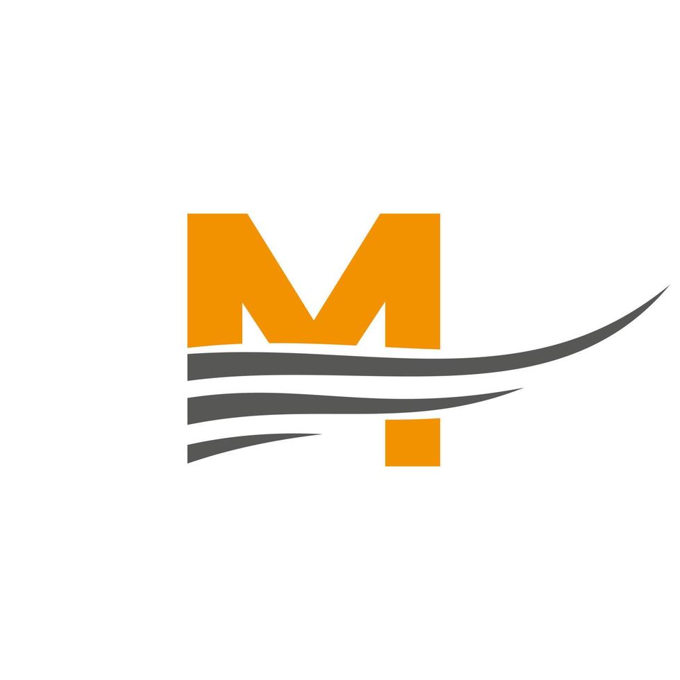 modelo de vetor de design de logotipo de letra m de monograma inicial