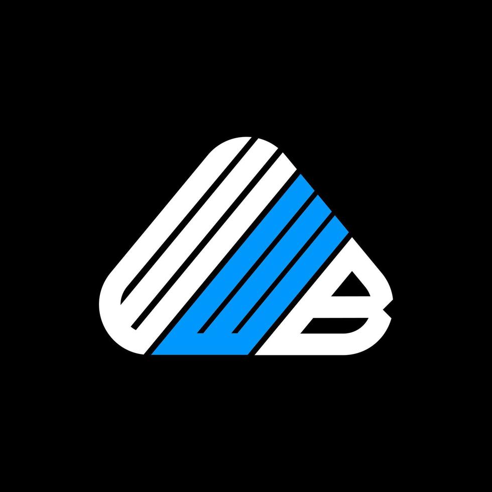 design criativo do logotipo da carta wwb com gráfico vetorial, logotipo wwb simples e moderno. vetor