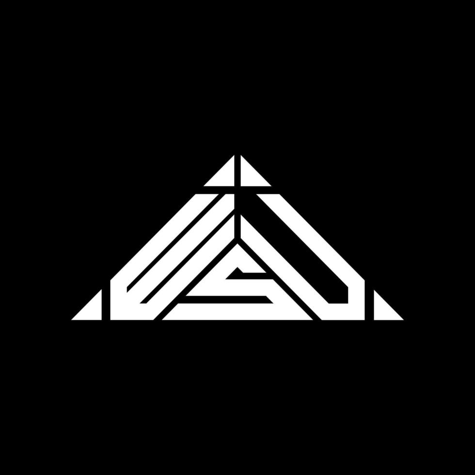 design criativo do logotipo da letra wsu com gráfico vetorial, logotipo wsu simples e moderno. vetor