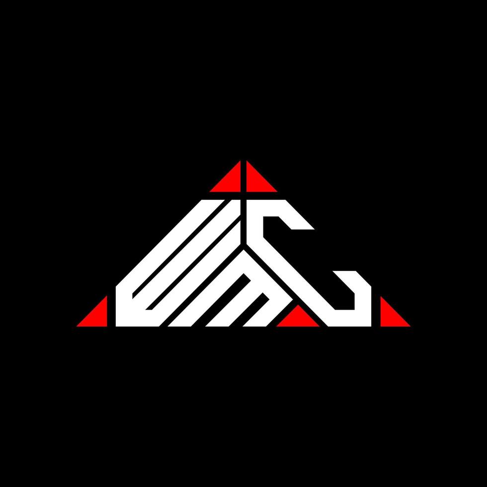 design criativo do logotipo da carta wmc com gráfico vetorial, logotipo wmc simples e moderno. vetor