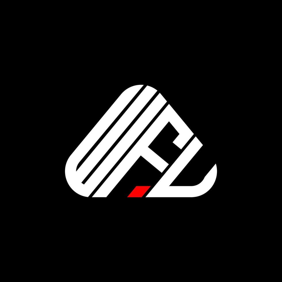 design criativo do logotipo da letra wfu com gráfico vetorial, logotipo wfu simples e moderno. vetor