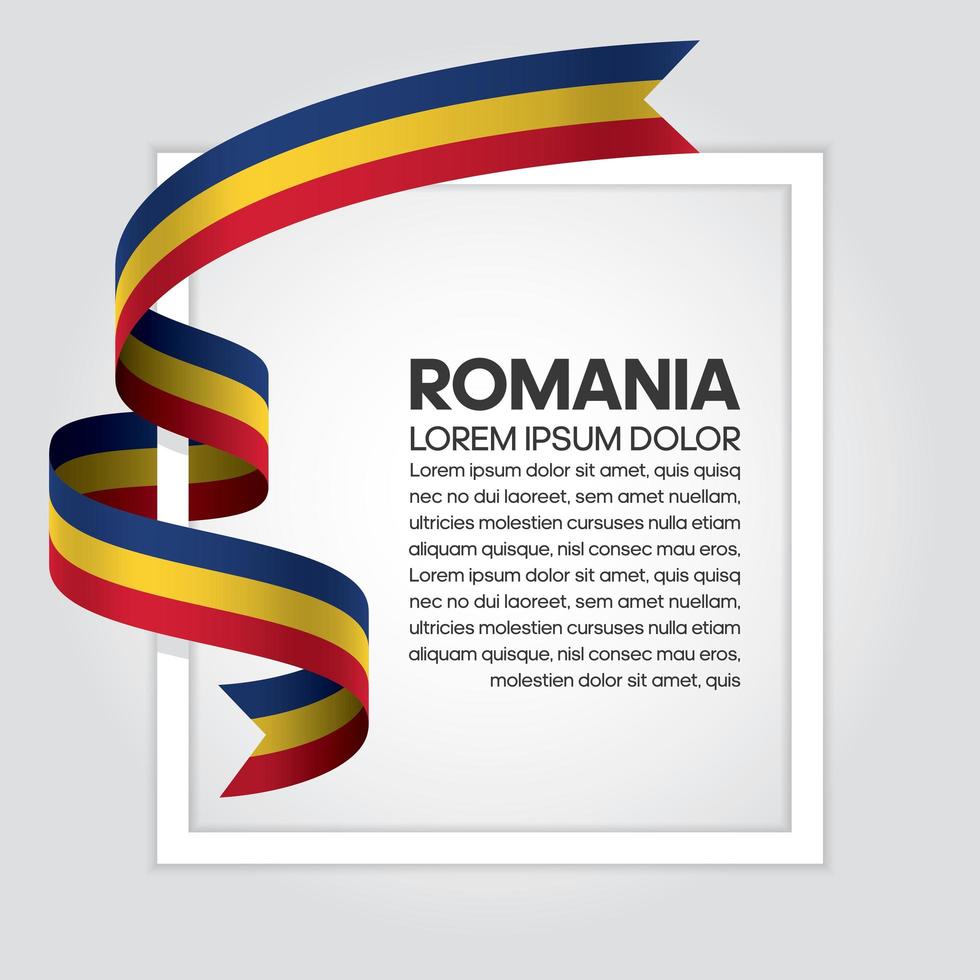 Romênia onda abstrata fita bandeira vetor