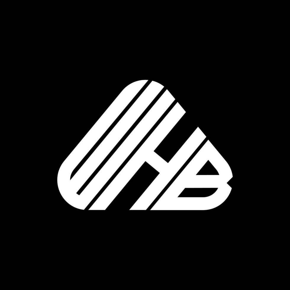 design criativo do logotipo da carta whb com gráfico vetorial, logotipo simples e moderno do whb. vetor