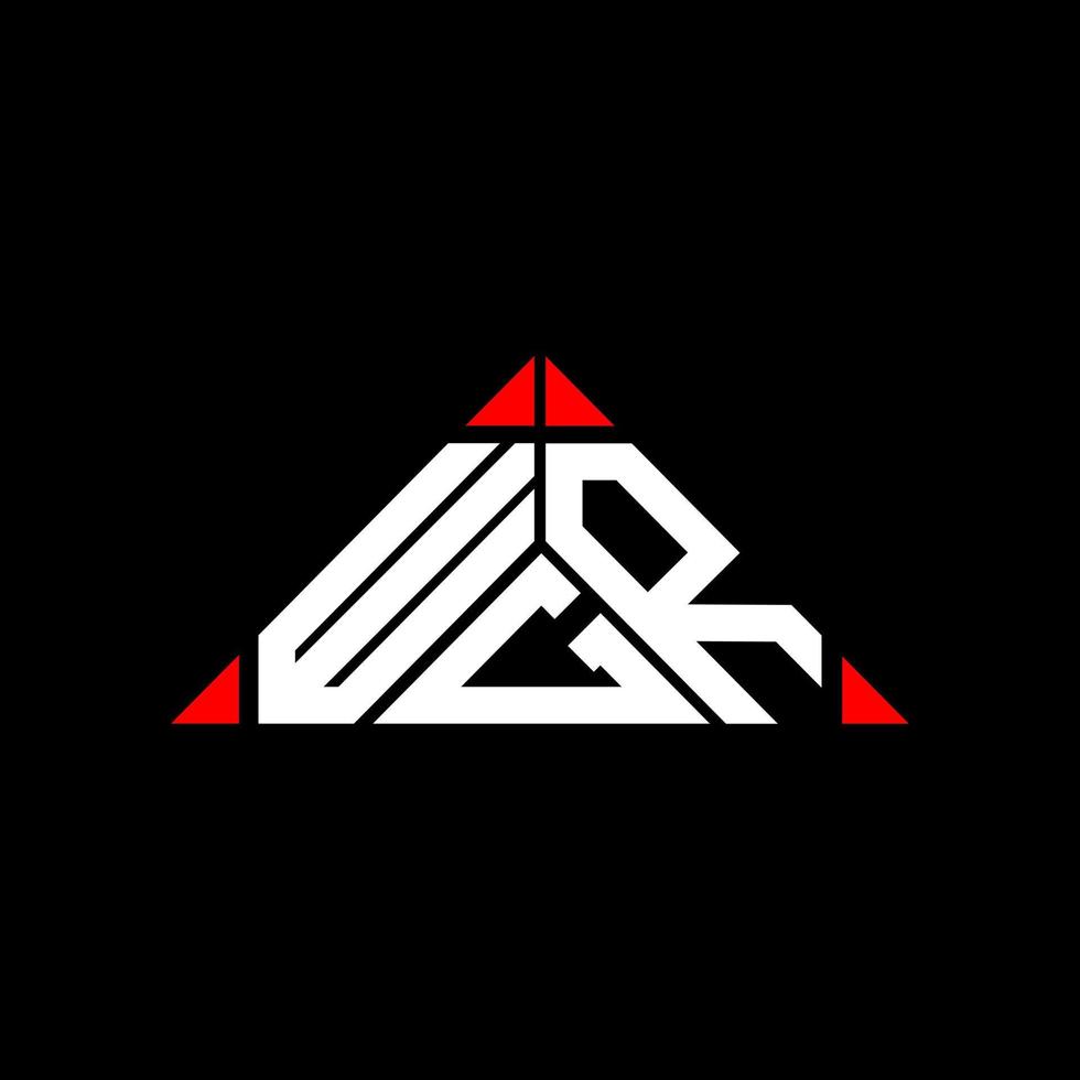 design criativo do logotipo da letra wgr com gráfico vetorial, logotipo wgr simples e moderno. vetor