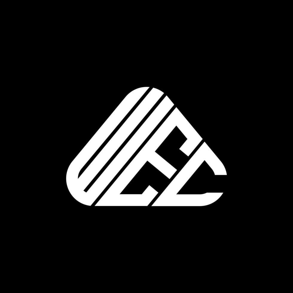 design criativo do logotipo da carta wec com gráfico vetorial, logotipo simples e moderno da wec. vetor