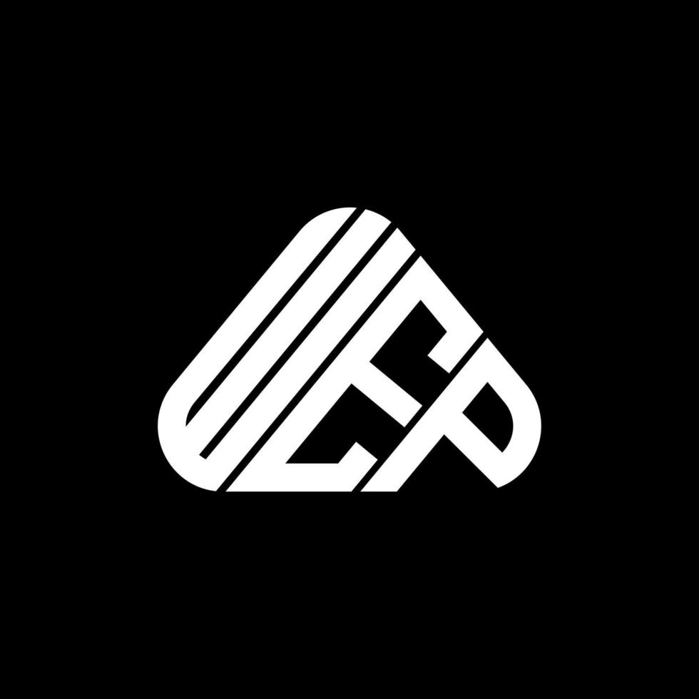 design criativo do logotipo da carta wep com gráfico vetorial, logotipo simples e moderno da wep. vetor