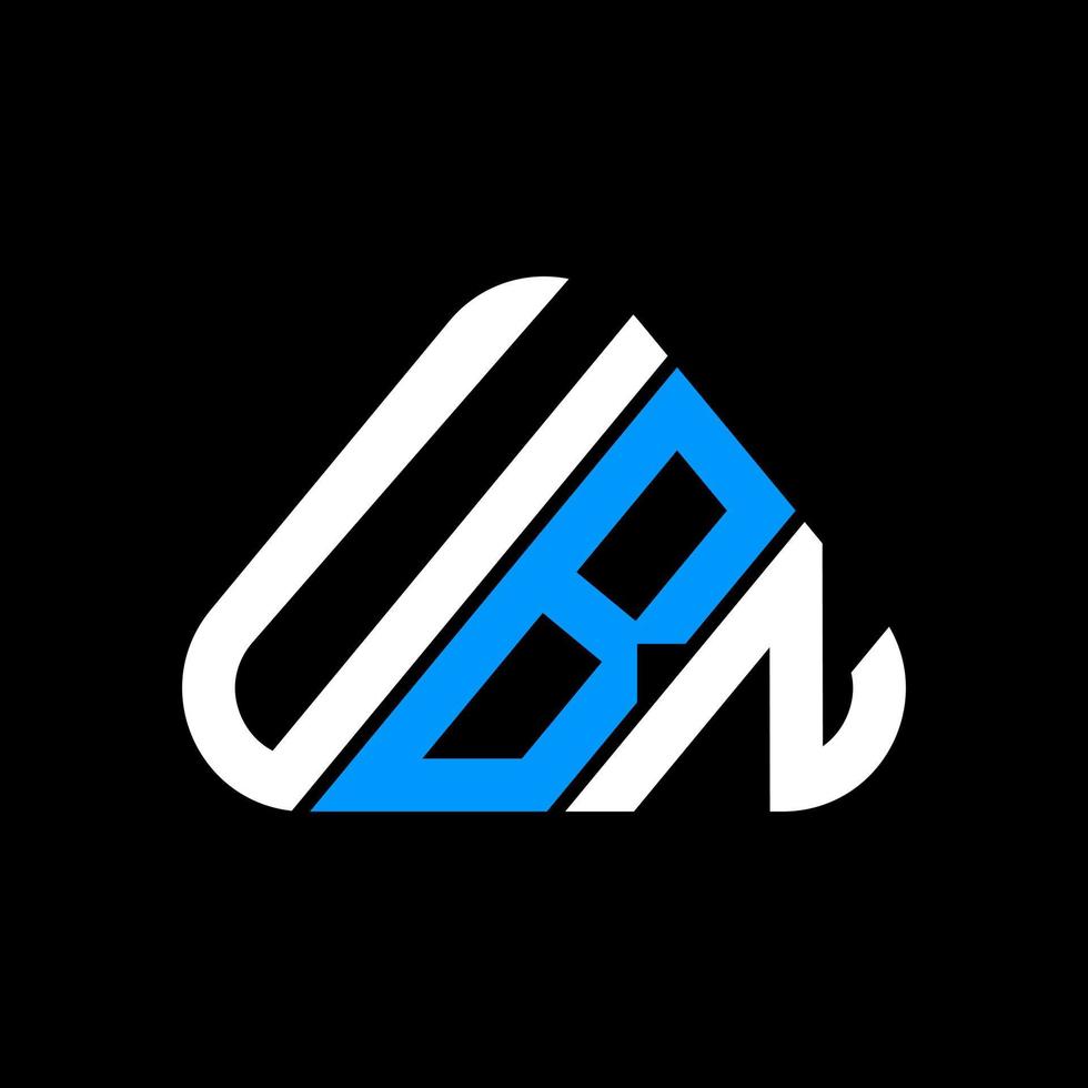 design criativo do logotipo da letra ubn com gráfico vetorial, logotipo simples e moderno da ubn. vetor