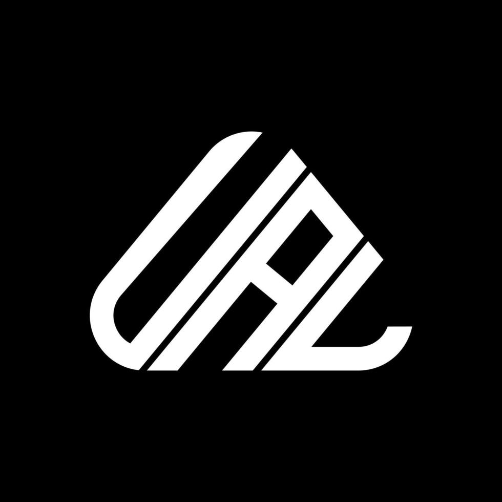design criativo do logotipo da letra ual com gráfico vetorial, logotipo simples e moderno da ual. vetor