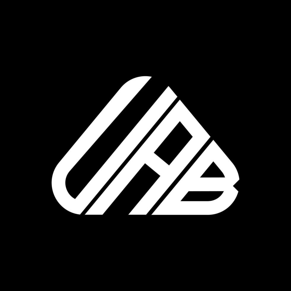 design criativo do logotipo da letra uab com gráfico vetorial, logotipo simples e moderno do uab. vetor