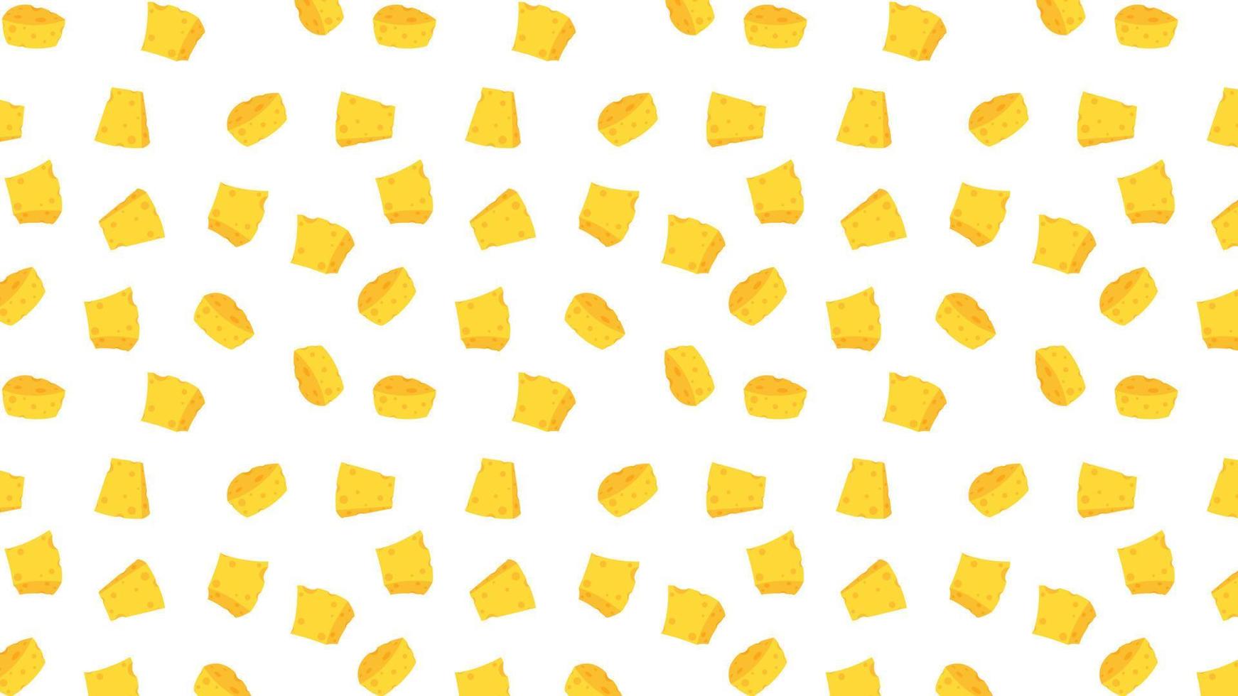 vetor de queijo. papel de parede padrão de queijo. fundo.