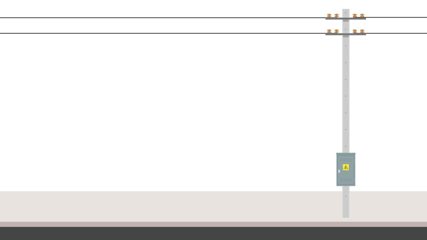vetor de desenhos animados de gabinete elétrico. poste elétrico. espaço livre para texto. papel de parede. copie o espaço.