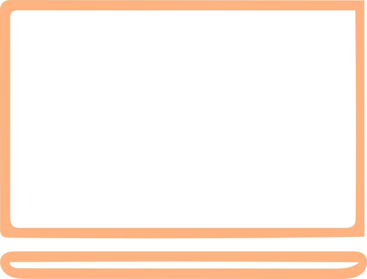 ícone do monitor de cor laranja vetor