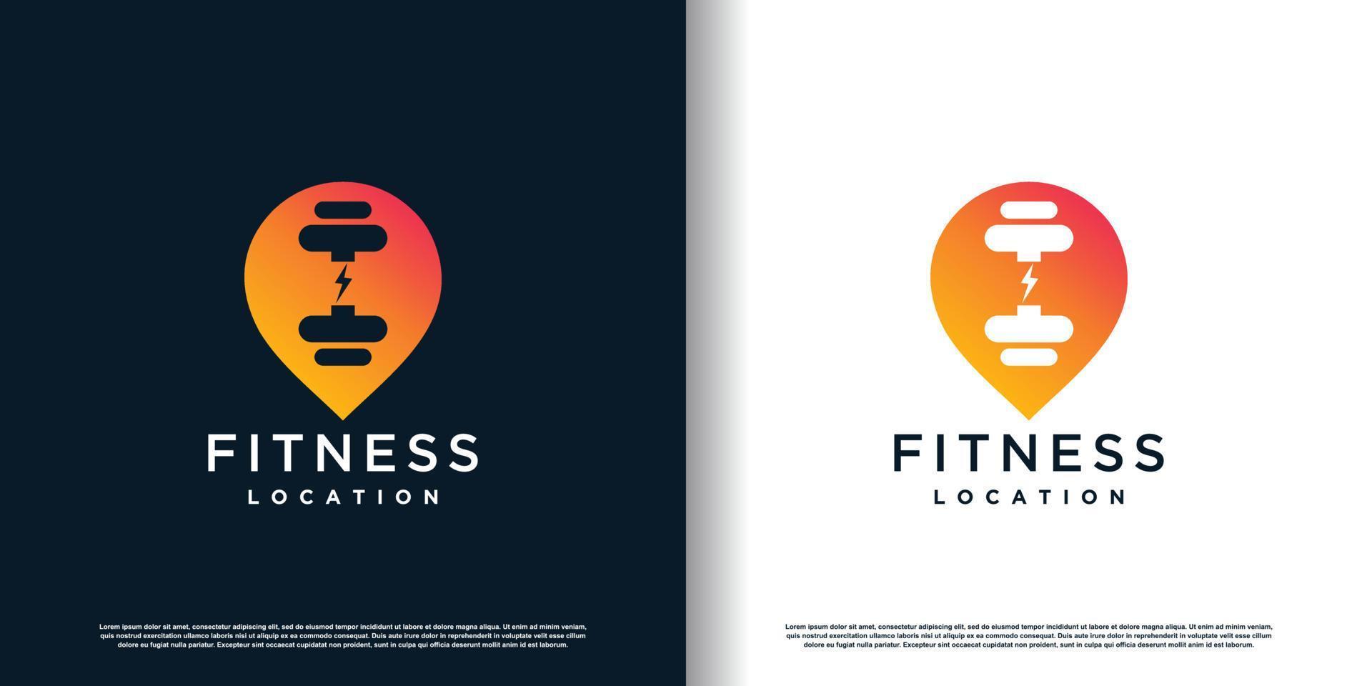 design de logotipo de fitness com vetor premium de conceito criativo