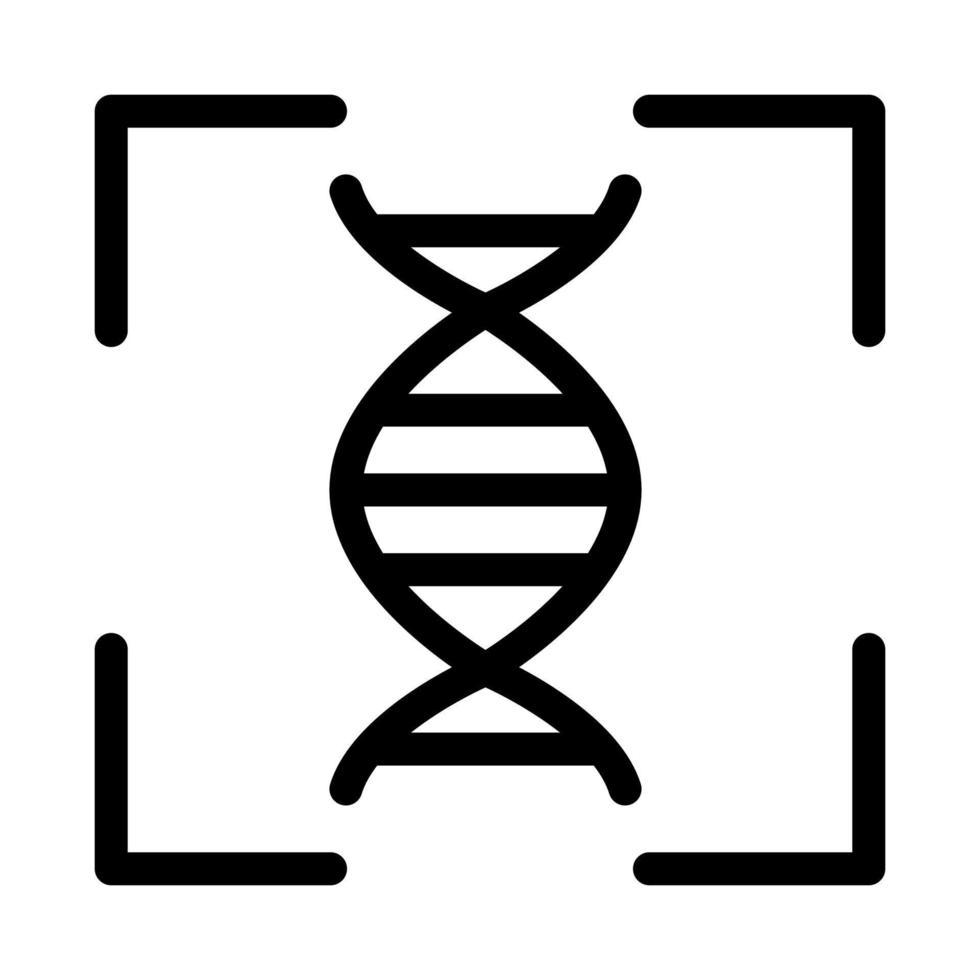 ilustração de esboço de vetor de ícone de teste de dna humano
