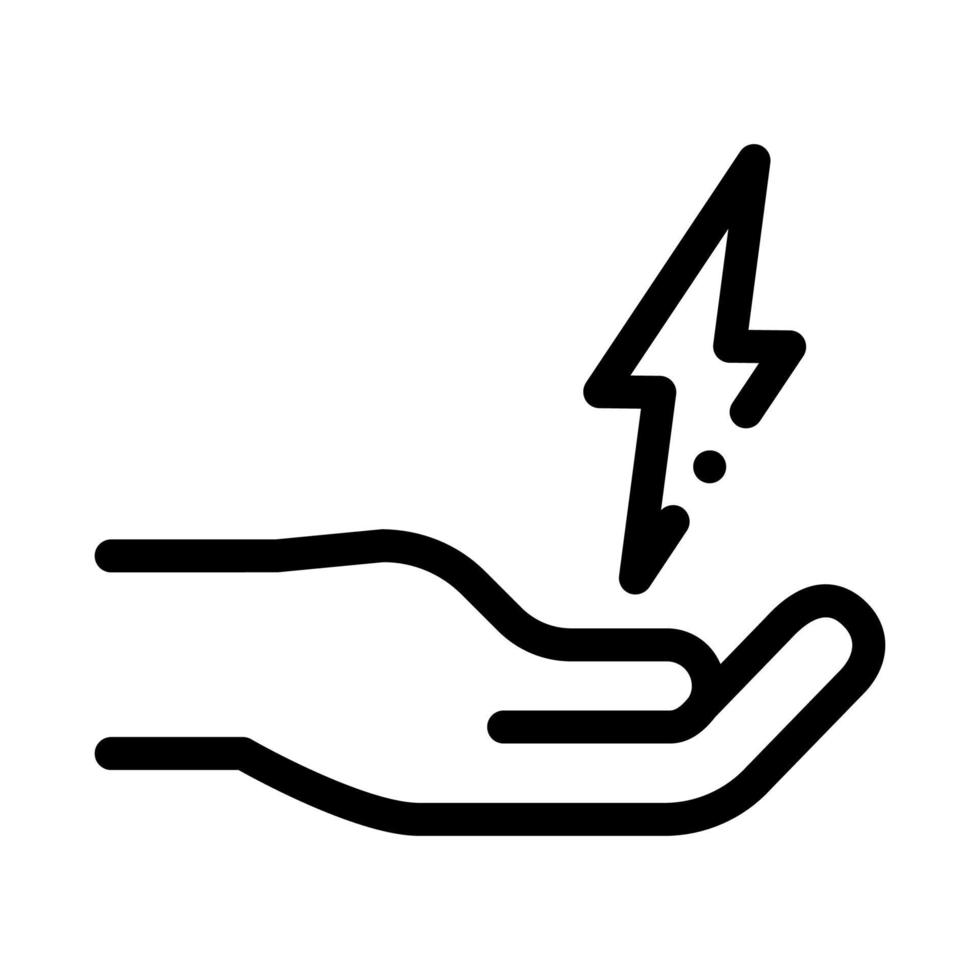 ilustração de contorno do vetor de ícone de energia de pessoa forte