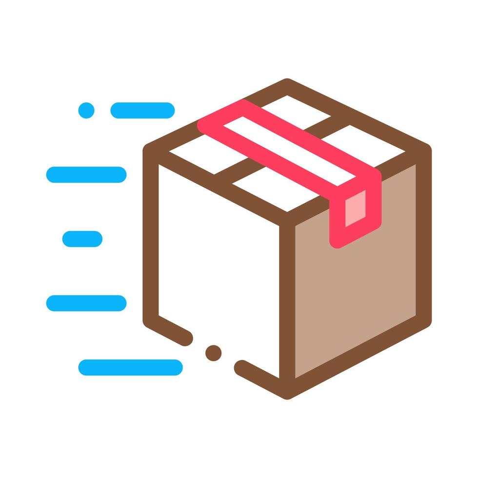 ilustração vetorial do ícone da empresa de transporte postal de caixa quadrada vetor