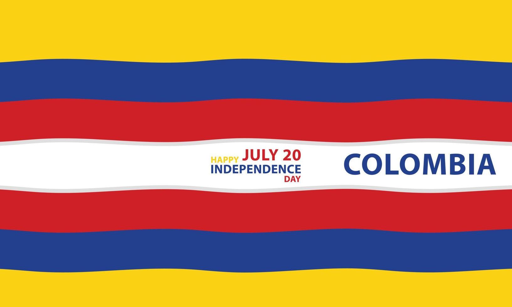 dia da independência da colômbia, feriado memorial colombiano 20 de julho design vetor