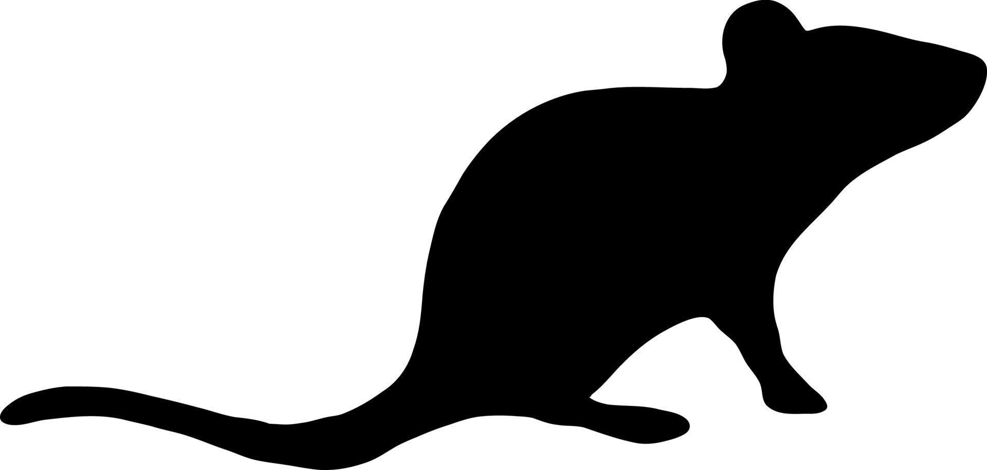 ilustração da silhueta do rato. vetor