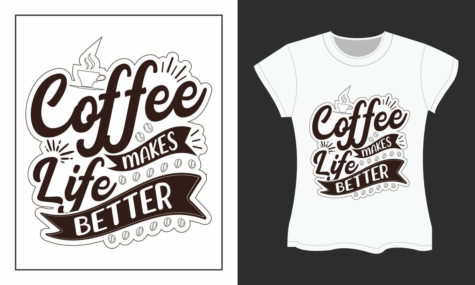 design de arquivos de corte svg de café. design de camiseta svg de café. design de camiseta de café. vetor