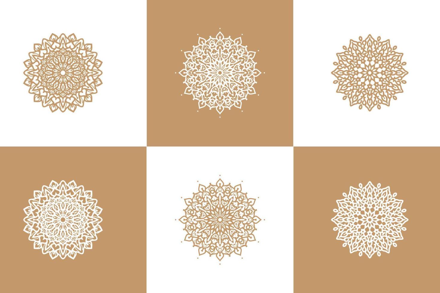 design de fundo de logotipo de arte de flor de mandala vetor