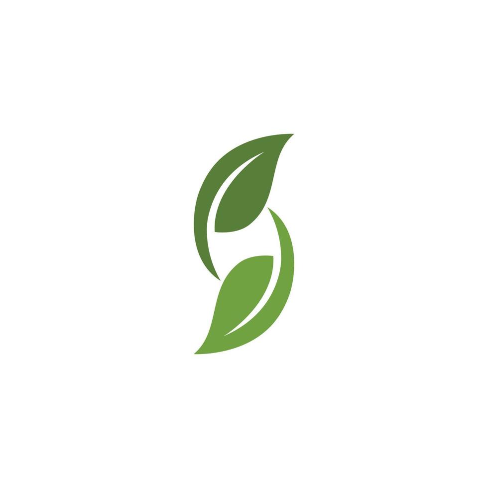 logotipos da ecologia de folhas verdes vetor