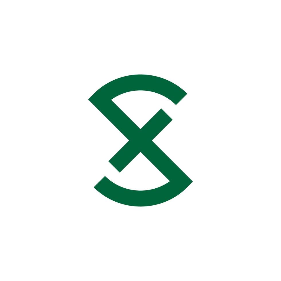 letra fs vetor de logotipo geométrico simples