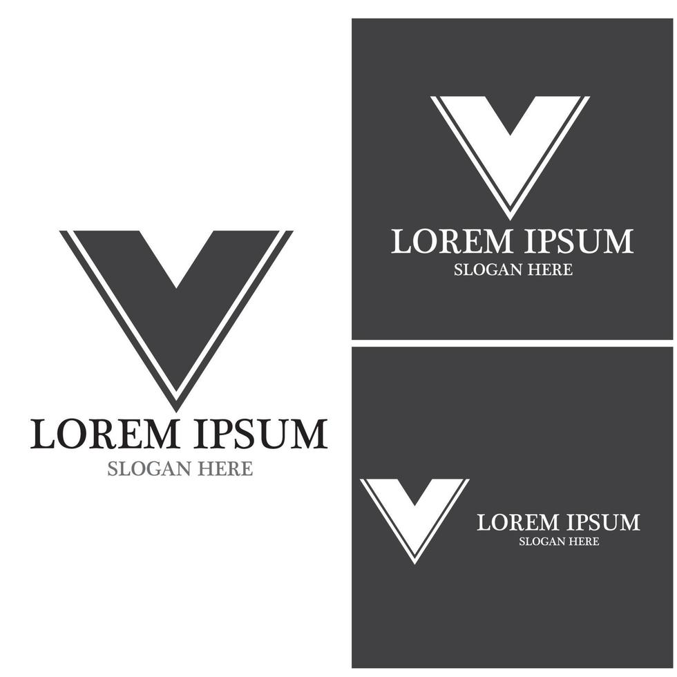 vetor de modelo de logotipo de carta v