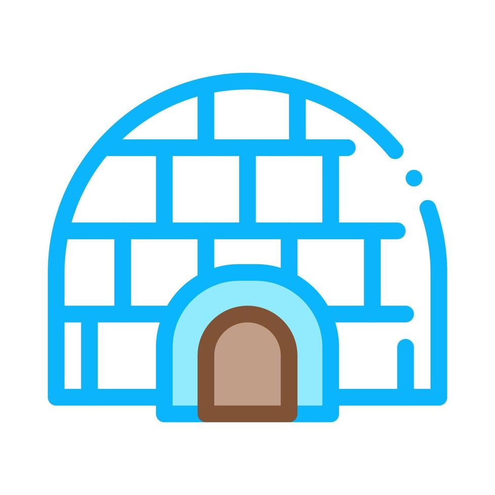 ilustração de símbolo de esboço de vetor de ícone de casa de gelo iglu