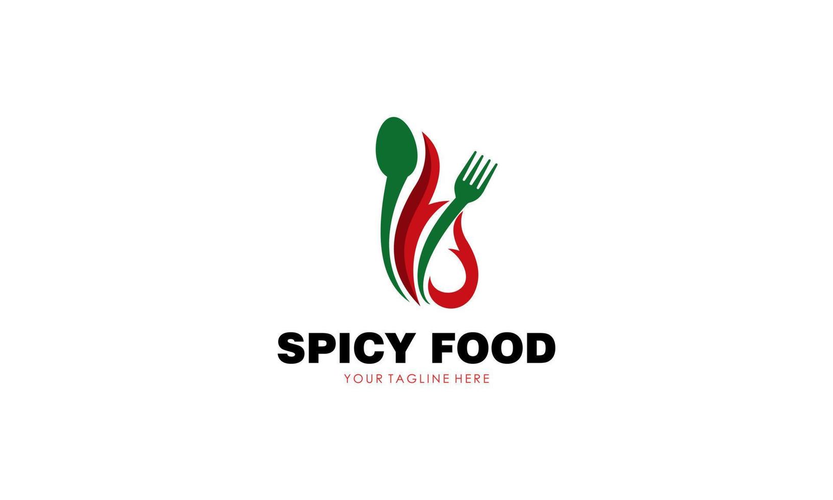 vetor de design de logotipo de comida picante