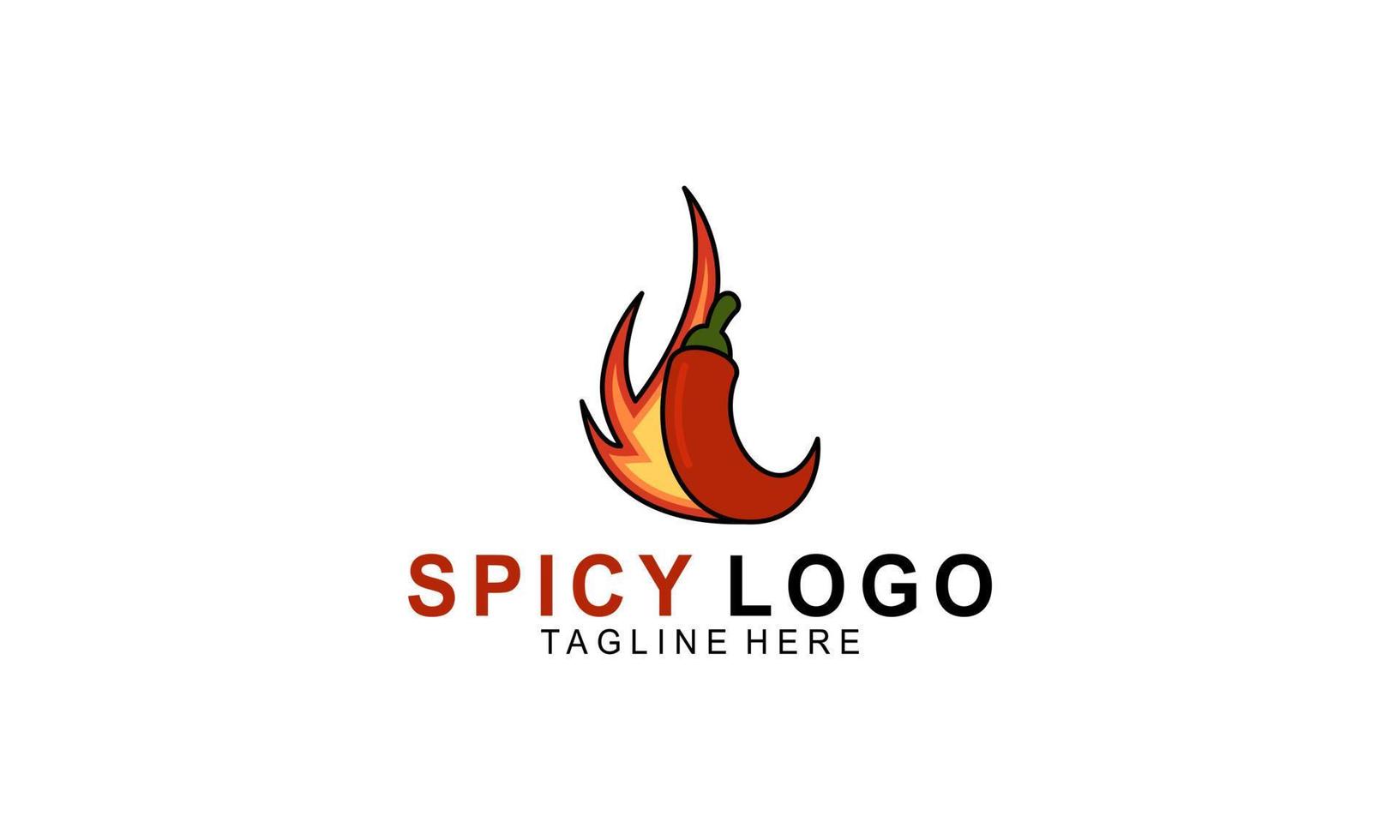 vetor de design de logotipo de comida picante