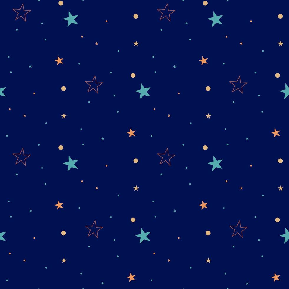 padrão com doodle estrelas vetor