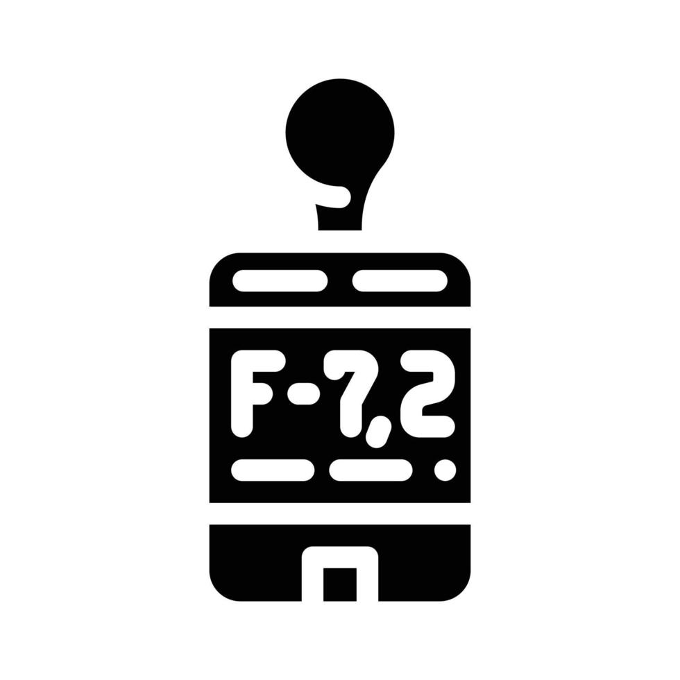 ilustração em vetor ícone do glifo do medidor de luz do flash mate