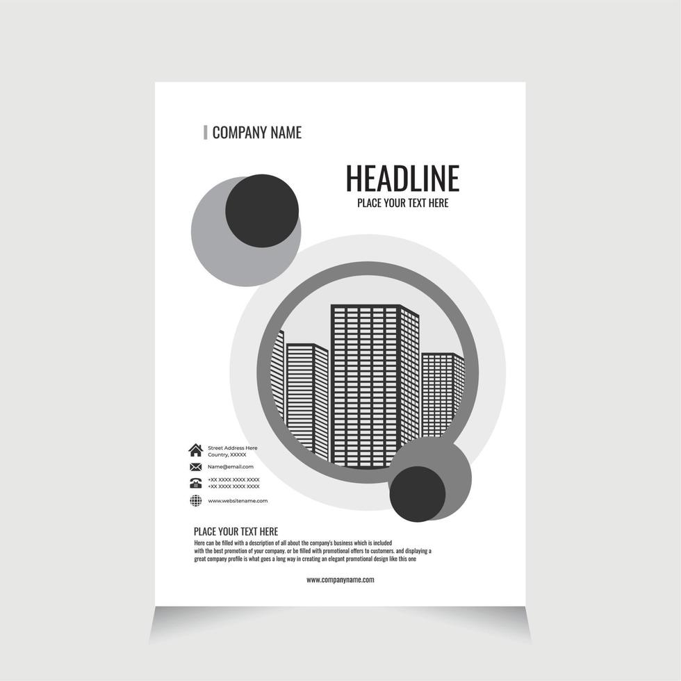 modelo de folheto corporativo para folheto de promoção, folheto de folheto de negócios corporativos cartaz de design de capa de panfleto fundo de layout - imóveis vetor