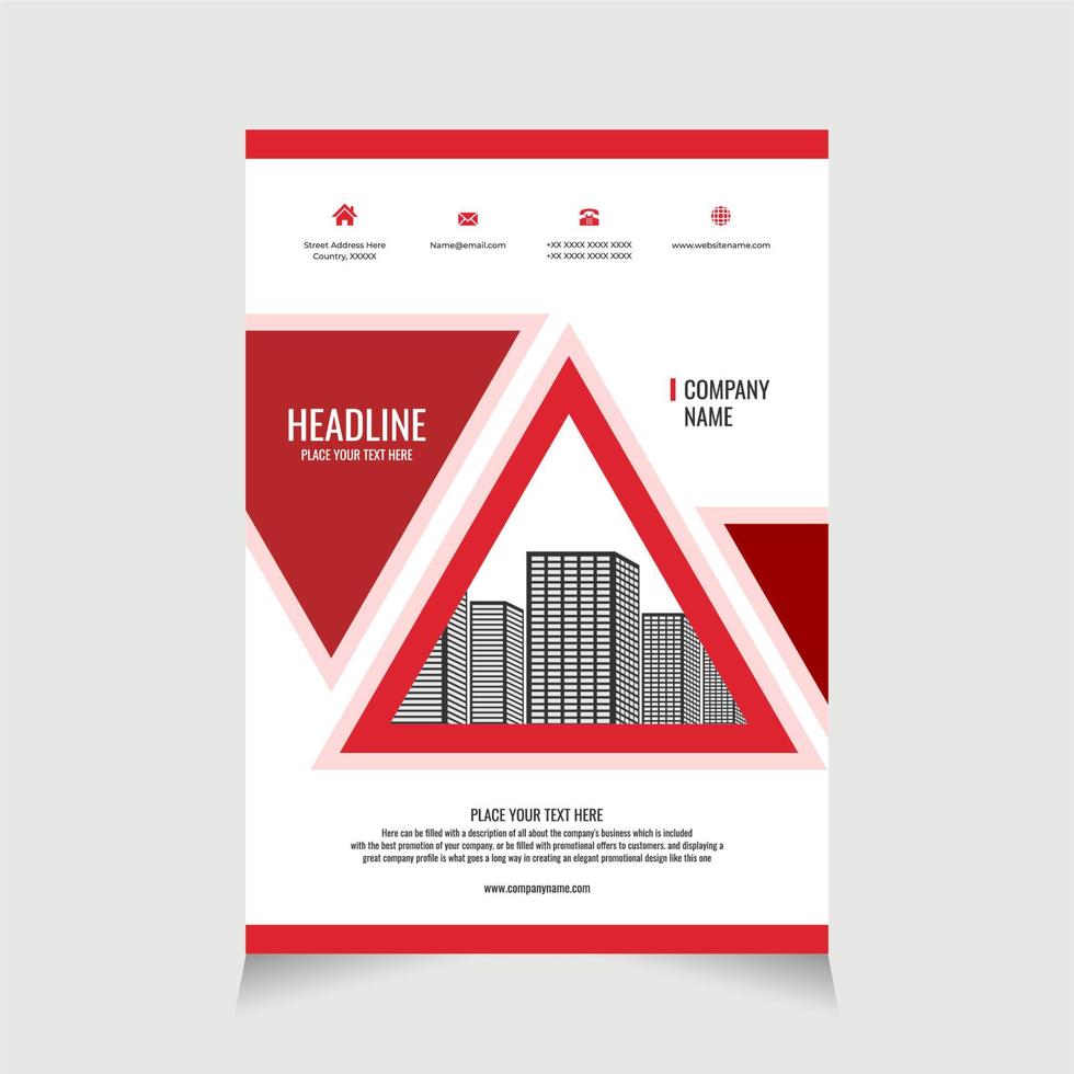 modelo de folheto corporativo para folheto de promoção, folheto de folheto de negócios corporativos cartaz de design de capa de panfleto fundo de layout - imóveis vetor