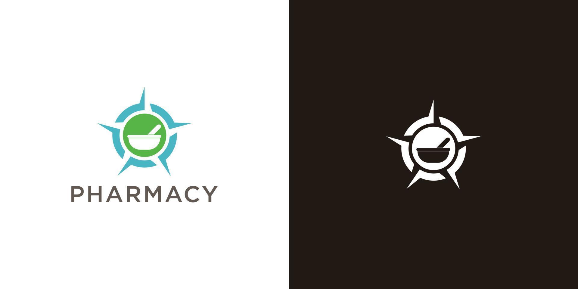 modelo de design de logotipo médico e farmacêutico vetor