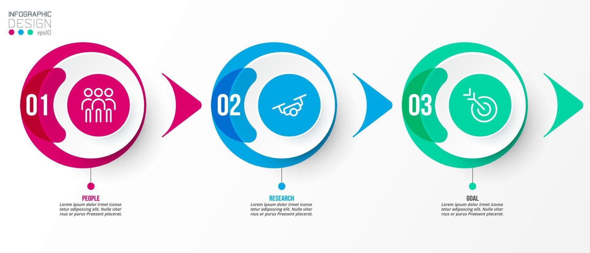 modelo de infográfico de negócios de gráfico de linha do tempo. vetor