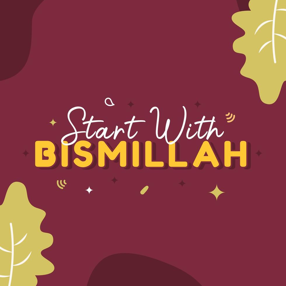 modelo de design de banner bismillah vetor