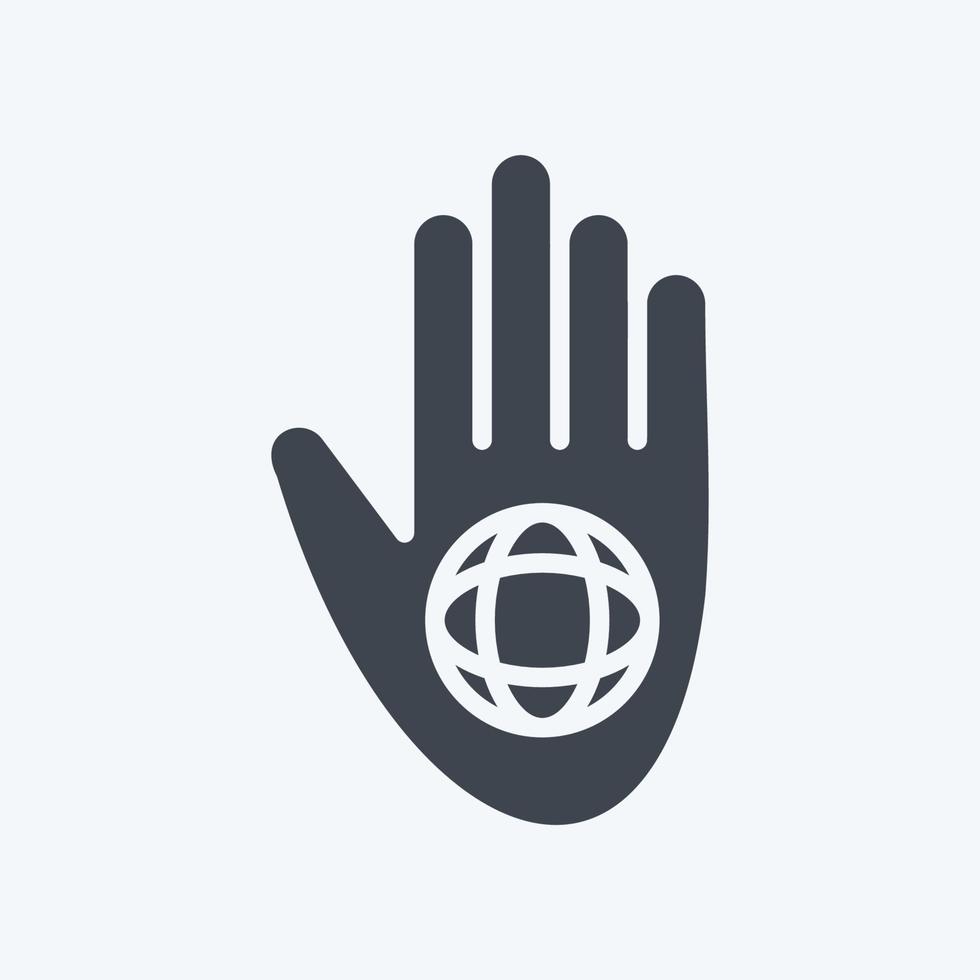 voluntariado virtual de ícone. relacionado ao símbolo de voluntariado. estilo glifo. ajuda e suporte. amizade vetor