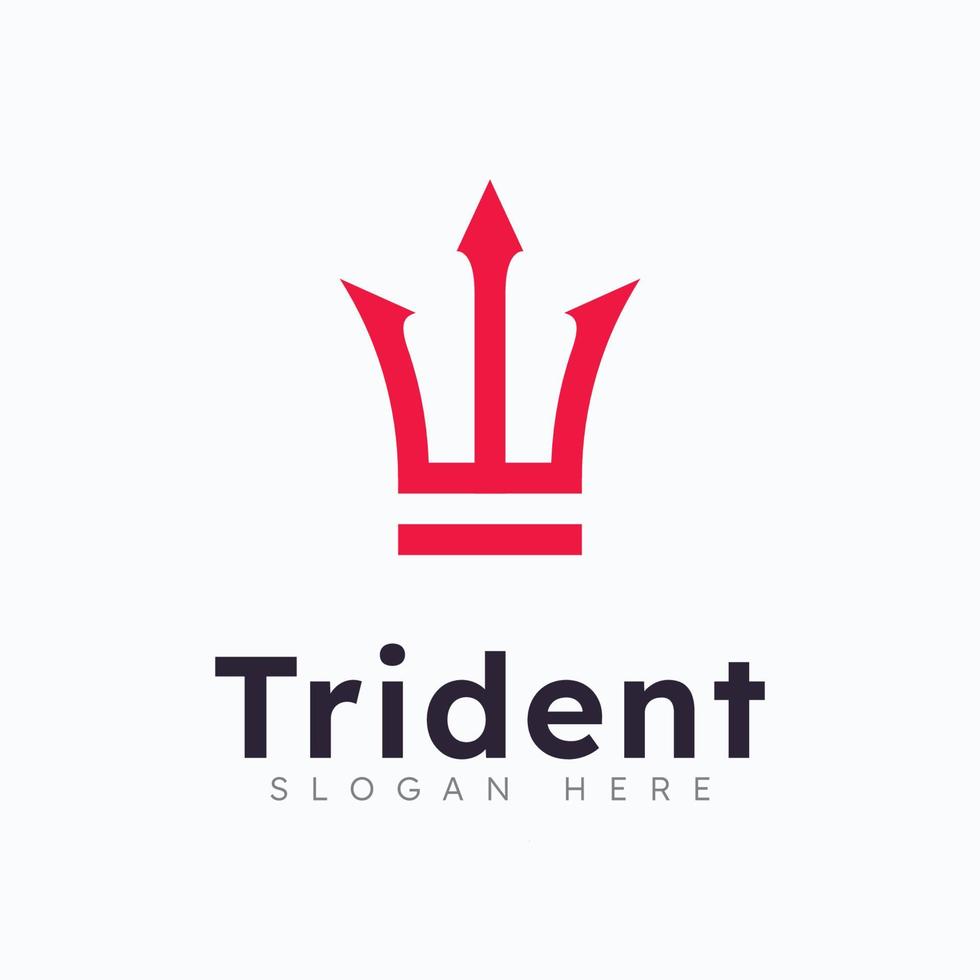 ilustração em vetor modelo de logotipo tridente