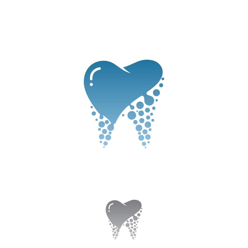 conceito de logotipo de dente tecnologia odontológica vetor