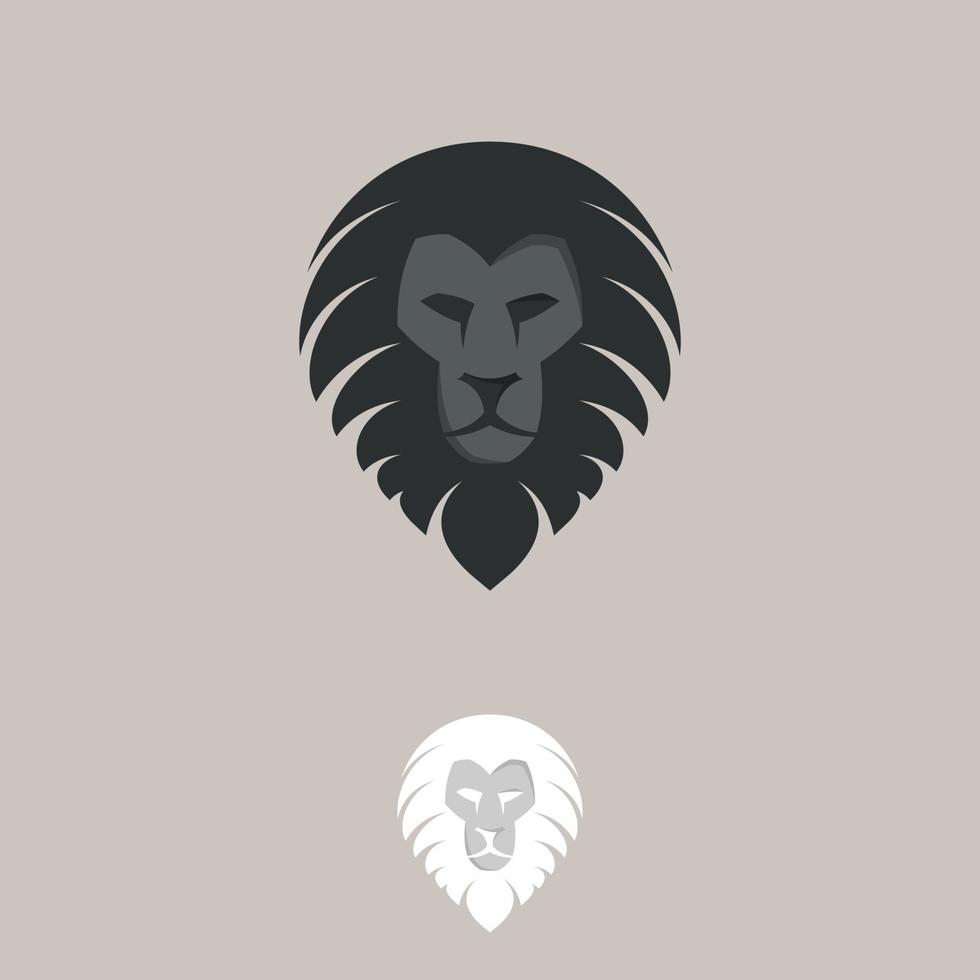 modelo de design de logotipo de leão simples vetor