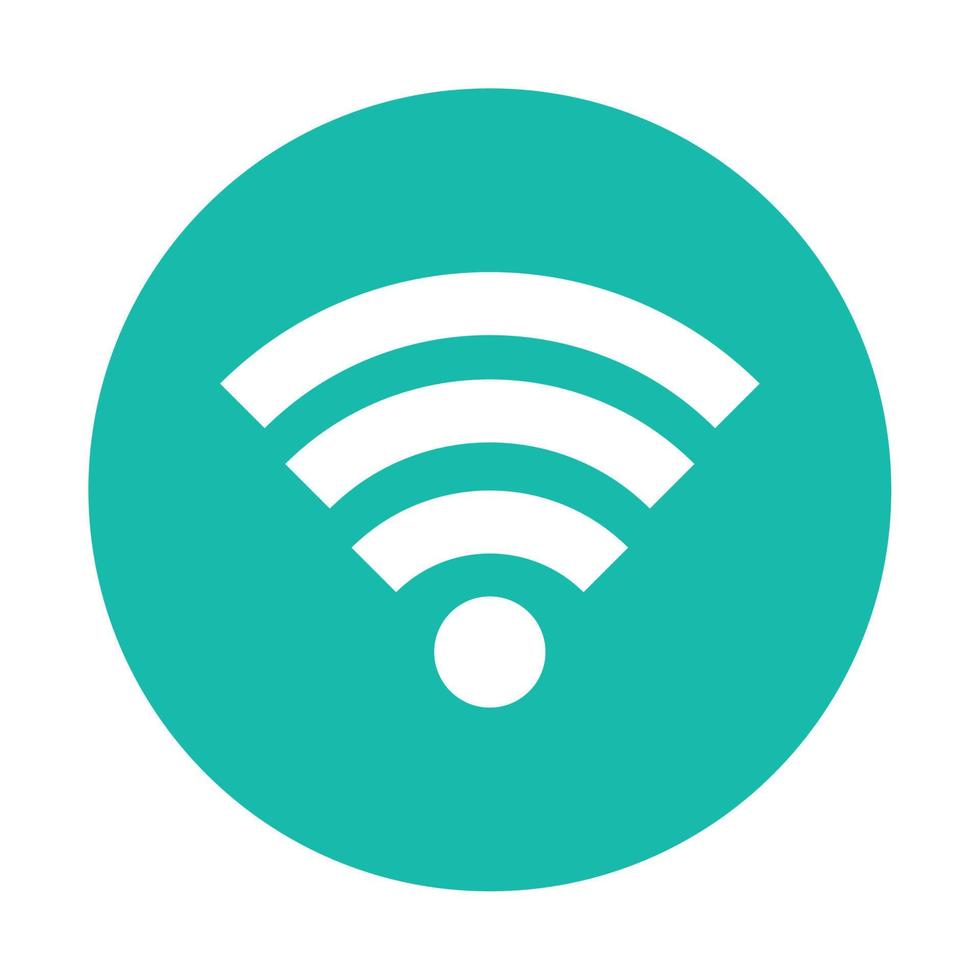 ícone de sinal wi-fi no fundo branco vetor