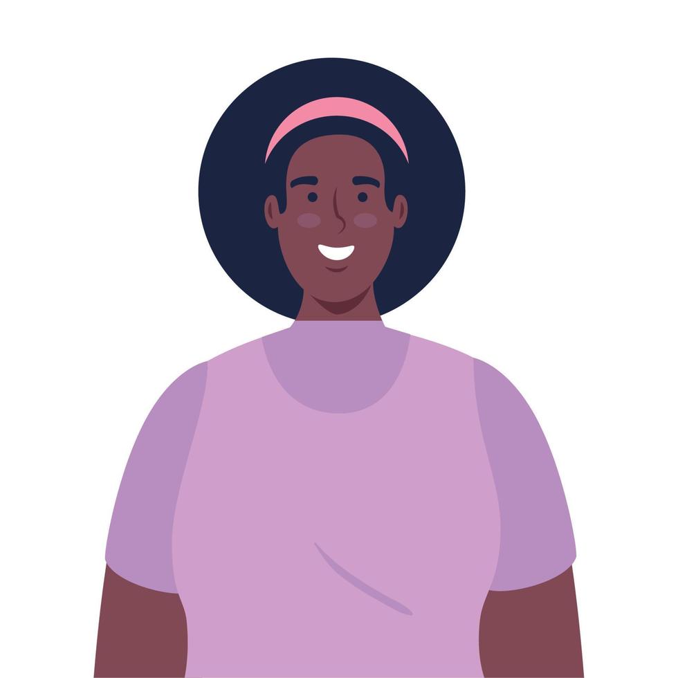 imagem personagem africana de mulher, em fundo branco vetor